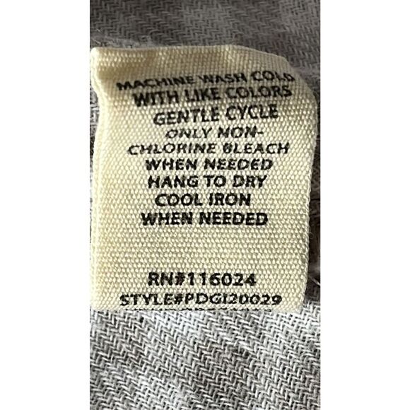 Gilded Intent Women’s L Frayed Flannel Shirt Plaid black, gray, burgundy NWT - Picture 12 of 13